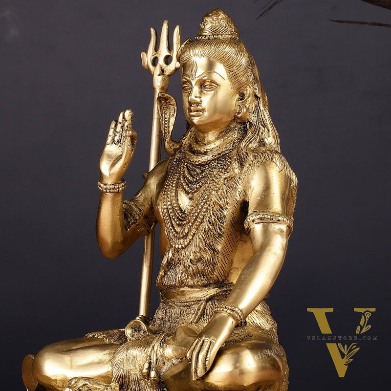 Brass Handcrafted Lord Shiva Statue | 10"