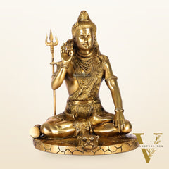 Brass Handcrafted Lord Shiva Statue | 9.5"