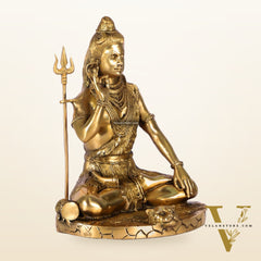 Brass Handcrafted Lord Shiva Statue | 9.5"