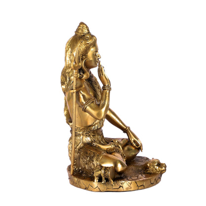 Brass Handcrafted Lord Shiva Statue | 9.5"