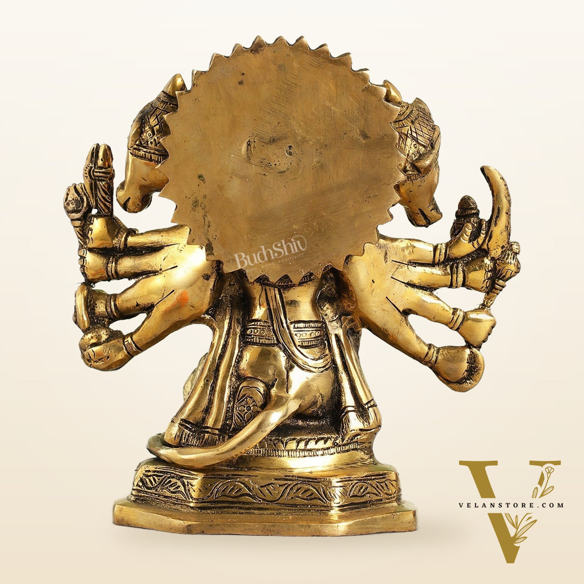 Brass Handcrafted Panchmukhi Hanuman Statue | 7" Height