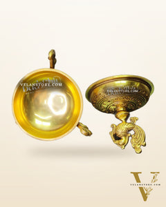 Brass Handcrafted Peacock Dhoop Dhani | Loban and Dhoop Burner 7 inch