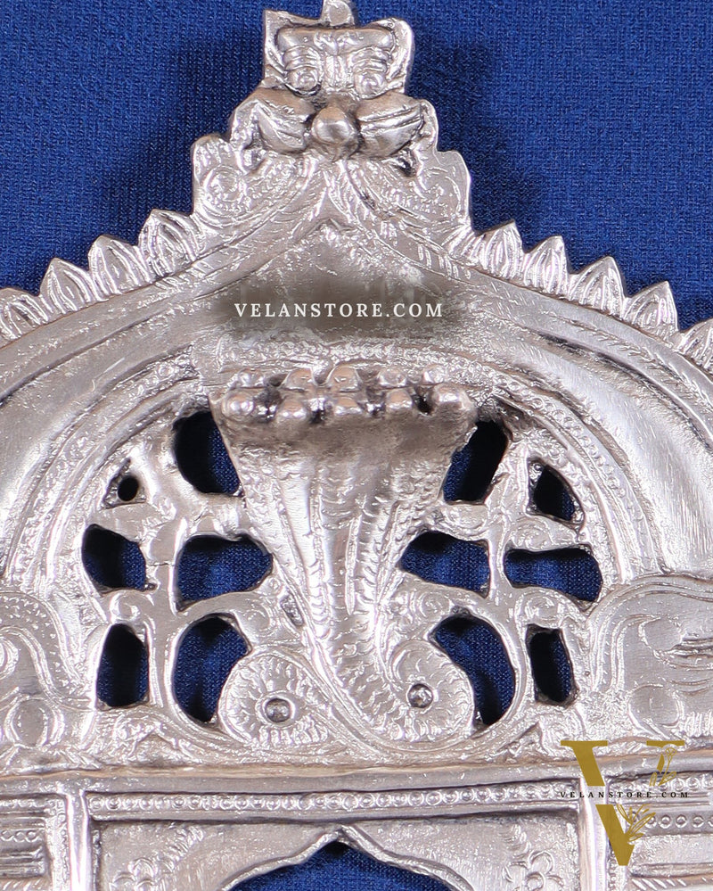 Brass Handcrafted Prabhavali silver plated hanging