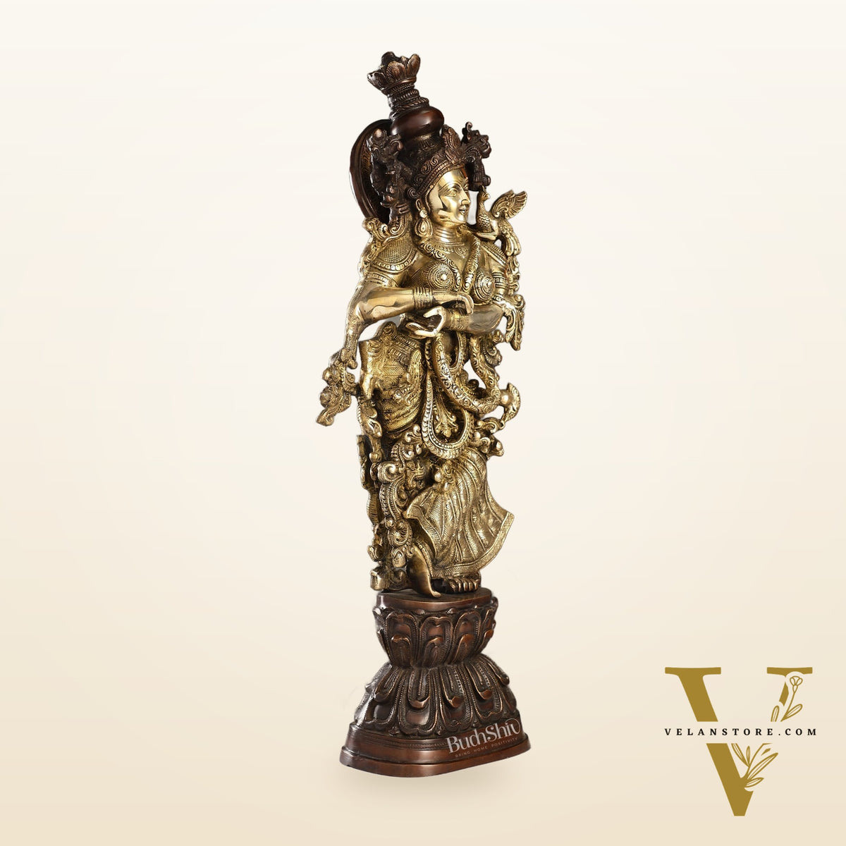 Brass Handcrafted Radha Statue 30 inch