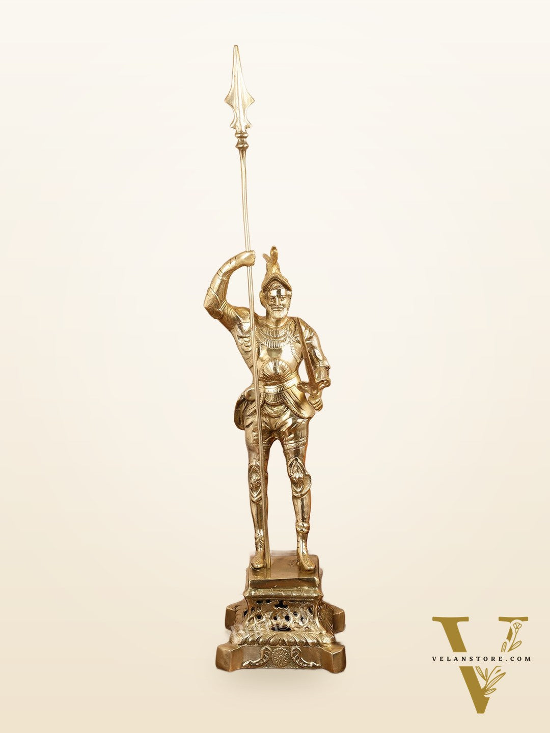 Brass Handcrafted Roman Soldier Showpiece Statue - 30 Inch