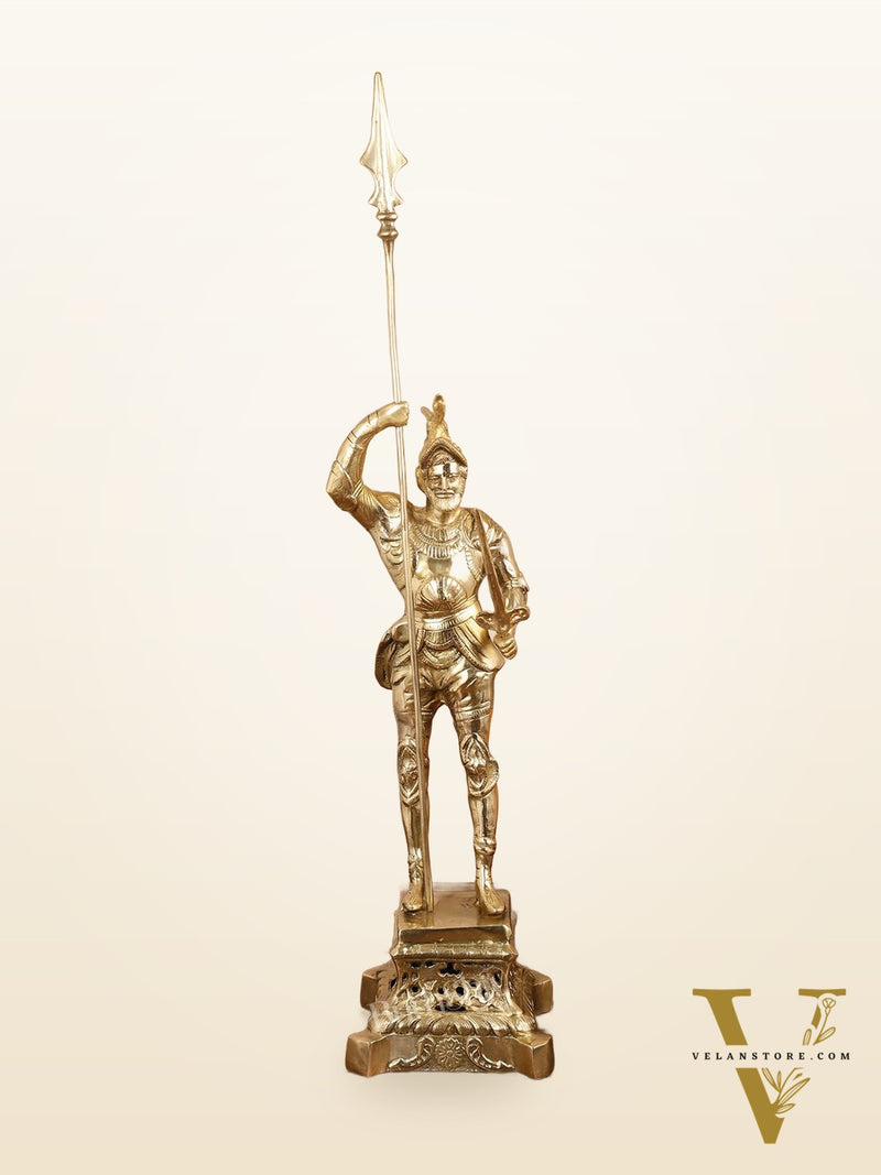 Brass Handcrafted Roman Soldier Showpiece Statue - 30 Inch