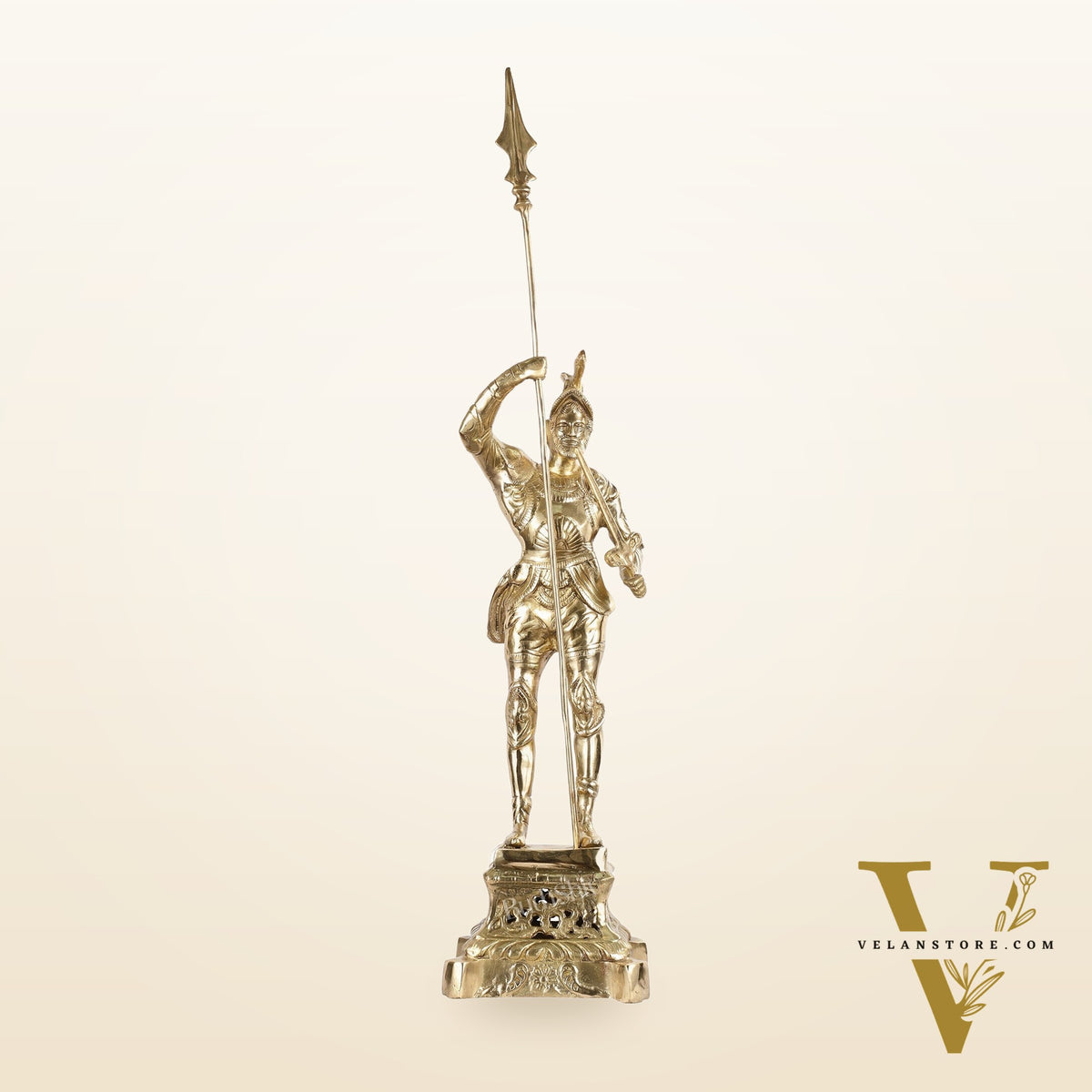 Brass Handcrafted Roman Soldier Showpiece Statue - 30 Inch