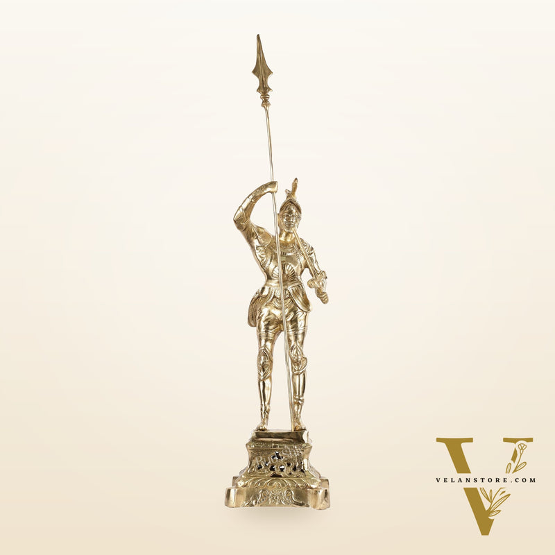 Brass Handcrafted Roman Soldier Showpiece Statue - 30 Inch