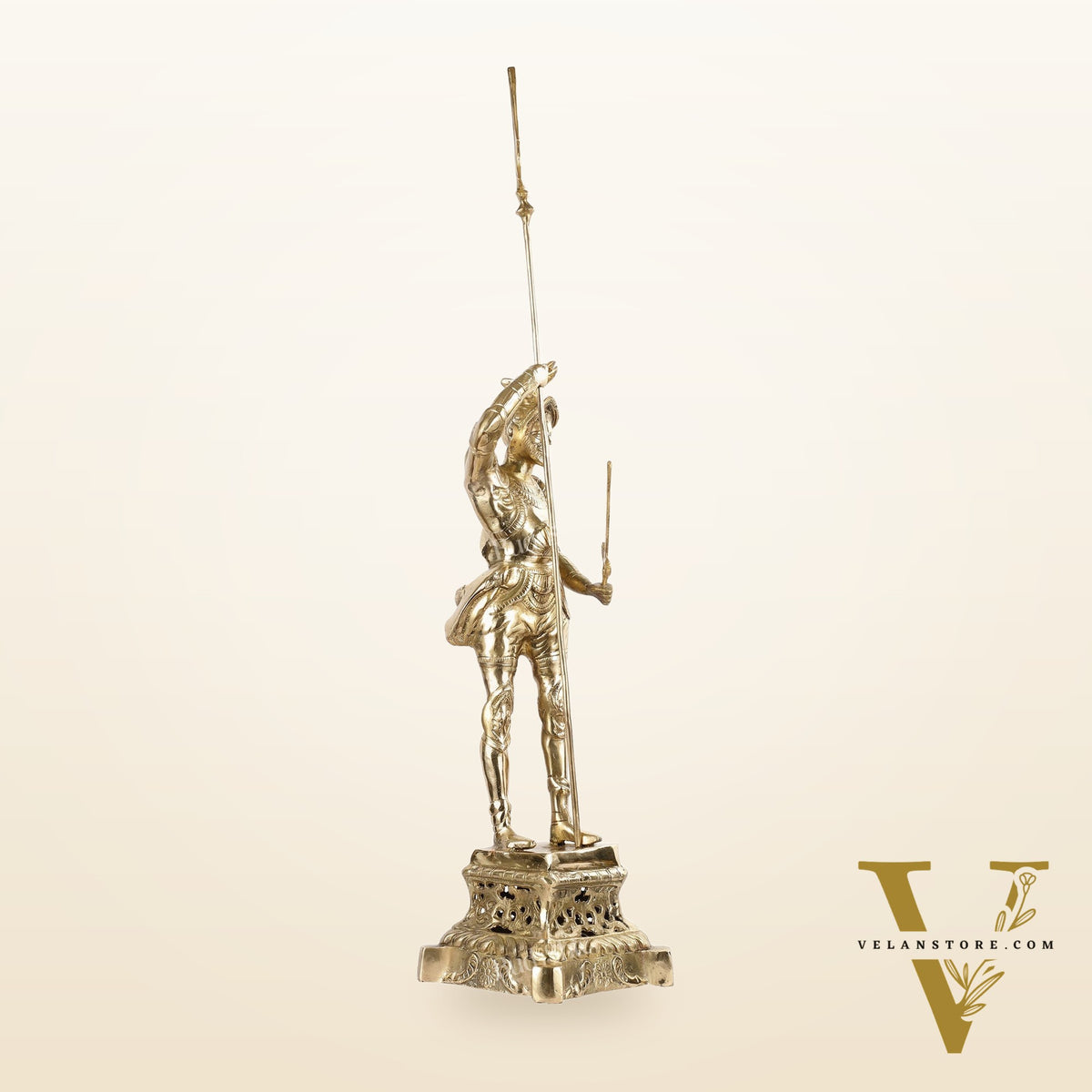 Brass Handcrafted Roman Soldier Showpiece Statue - 30 Inch