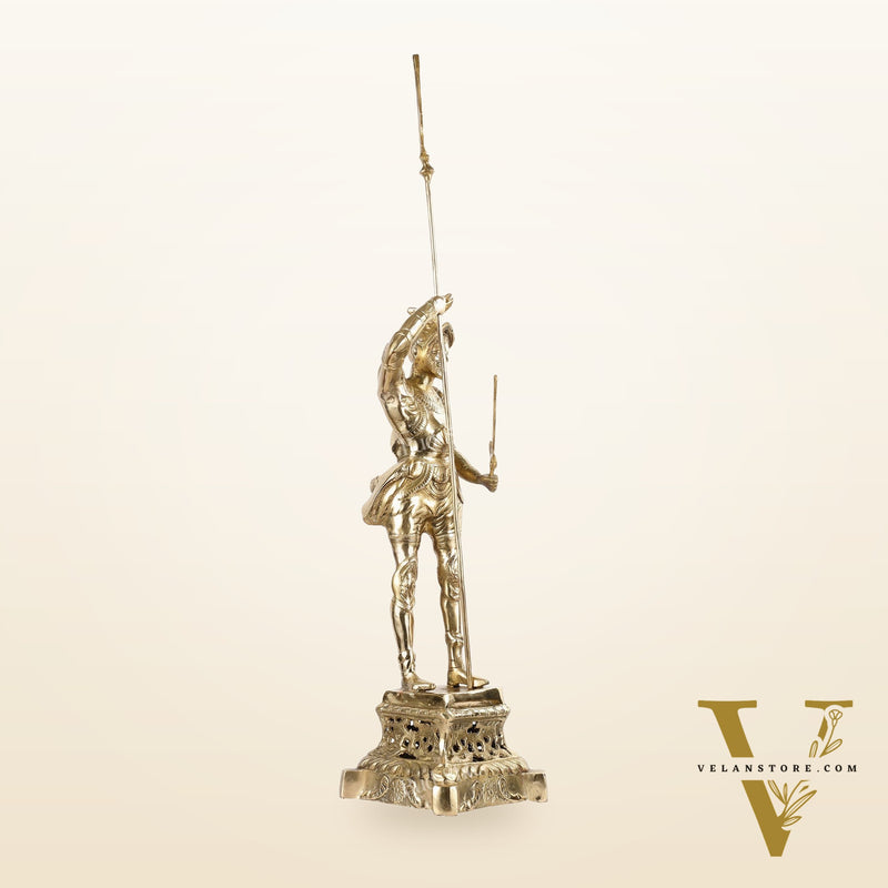 Brass Handcrafted Roman Soldier Showpiece Statue - 30 Inch