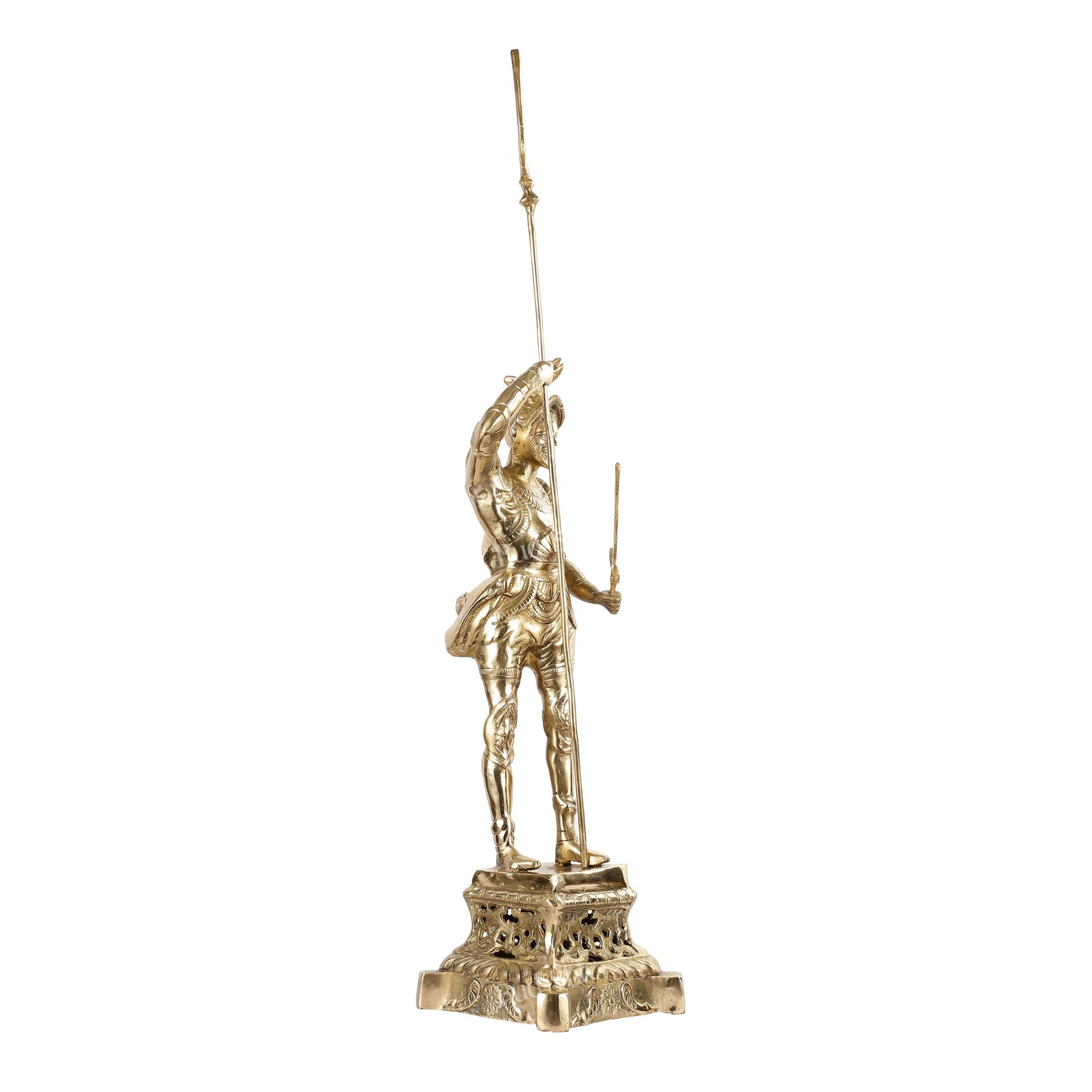 Brass Handcrafted Roman Soldier Showpiece Statue - 30 Inch