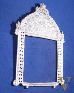 Brass Handcrafted silver plated Prabhavali 11" x 8.5"