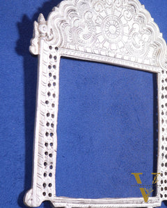 Brass Handcrafted silver plated Prabhavali 11" x 8.5"