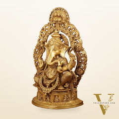 Brass Handcrafted Superfine Lord Ganesha Statue - 26 inch