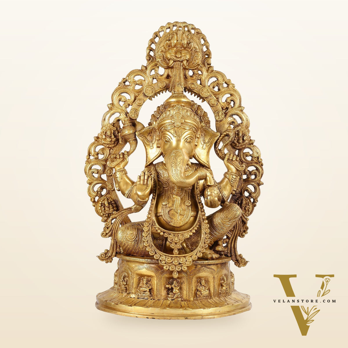 Brass Handcrafted Superfine Lord Ganesha Statue - 26 inch
