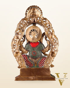 Brass Handcrafted Superfine Lord Ganesha Statue - 26 inch with stonework