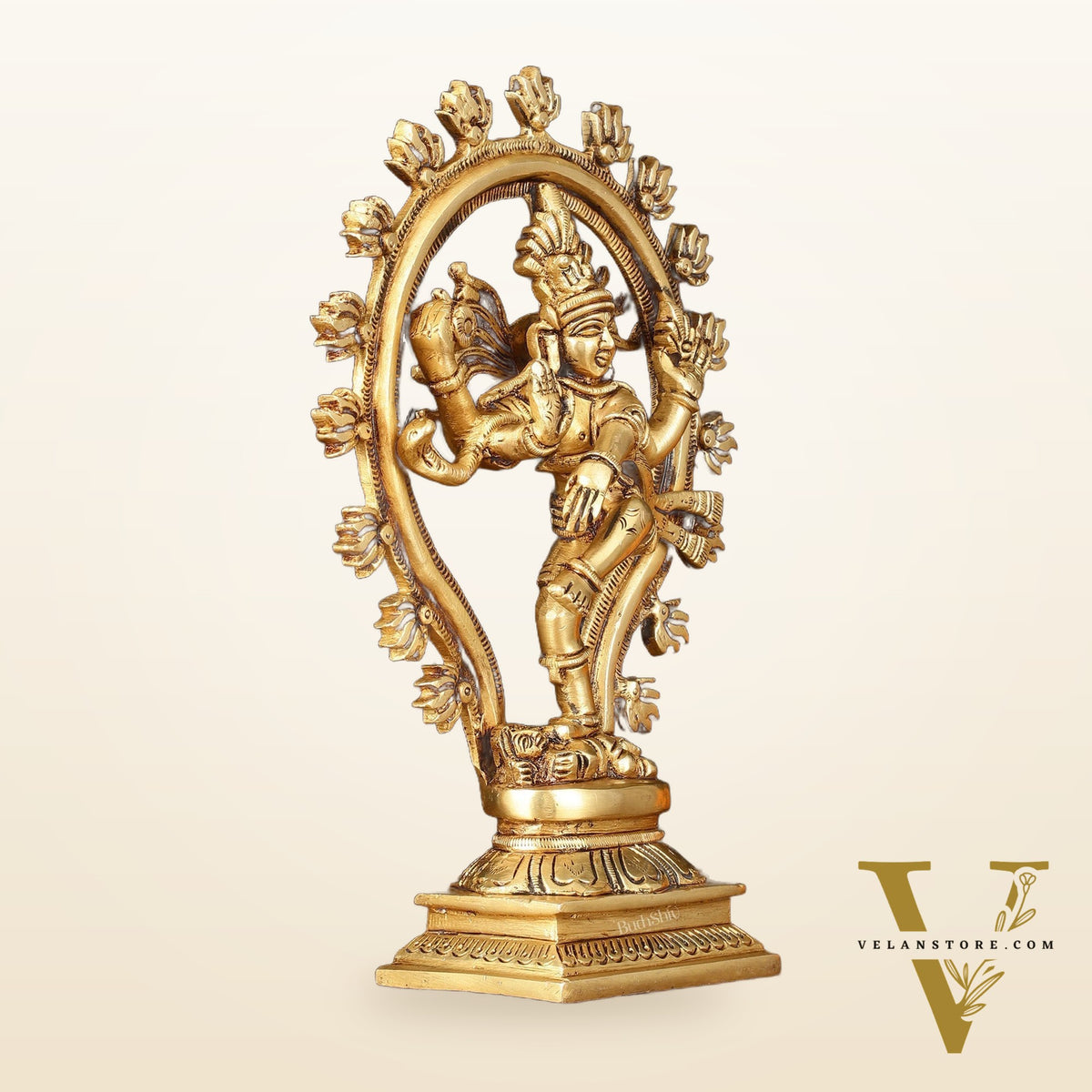 Brass Handcrafted Superfine Nataraja Statue - 10" Lord of Dance Sculpture