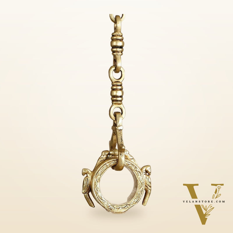 Brass Hanging Durga engraved temple bell