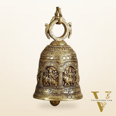 Brass Hanging Durga engraved temple bell