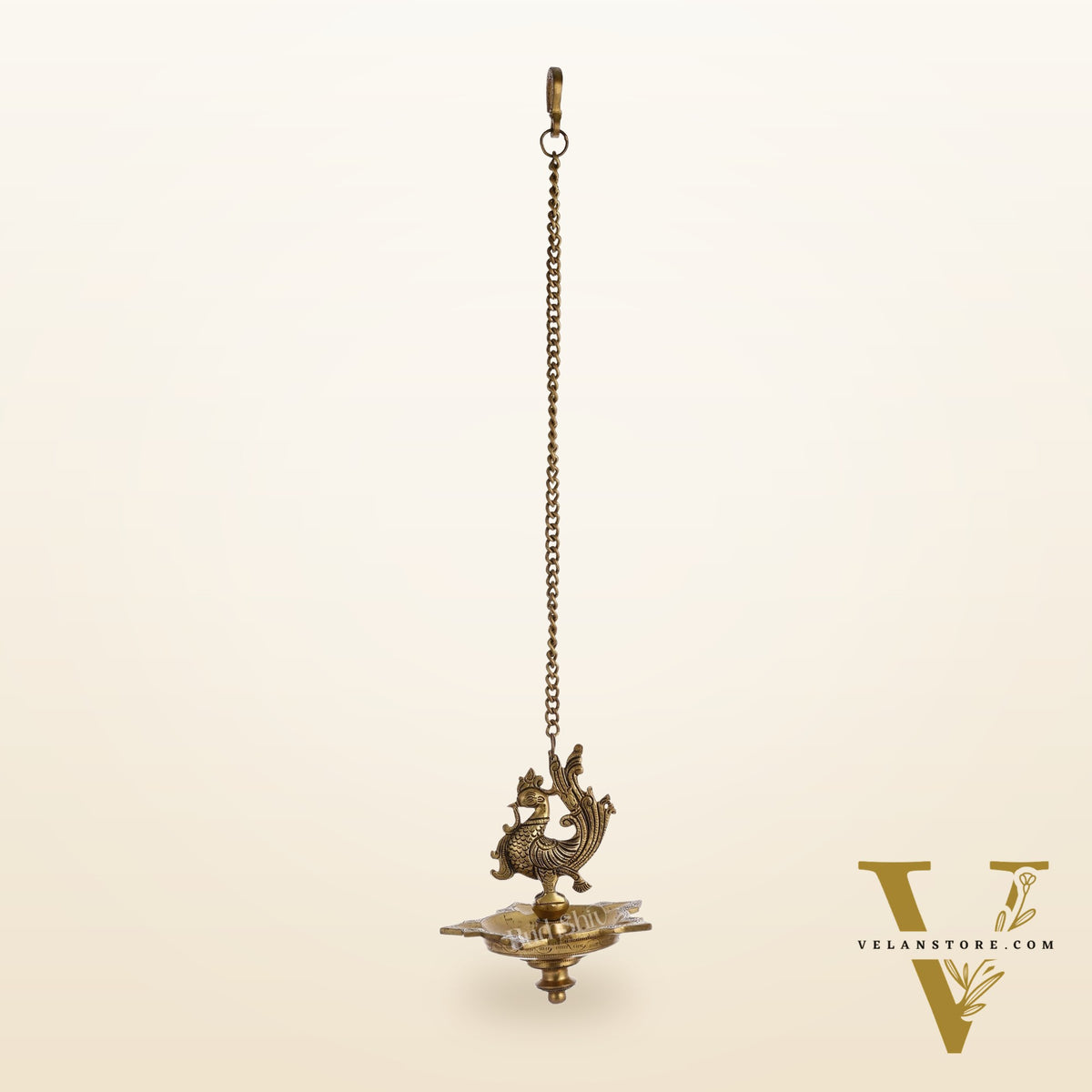 Brass Hanging Peacock Annam Pakshi Oil Lamp Vilakku