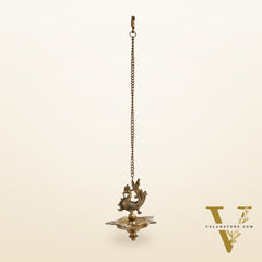 Brass Hanging Peacock Annam Pakshi Oil Lamp Vilakku