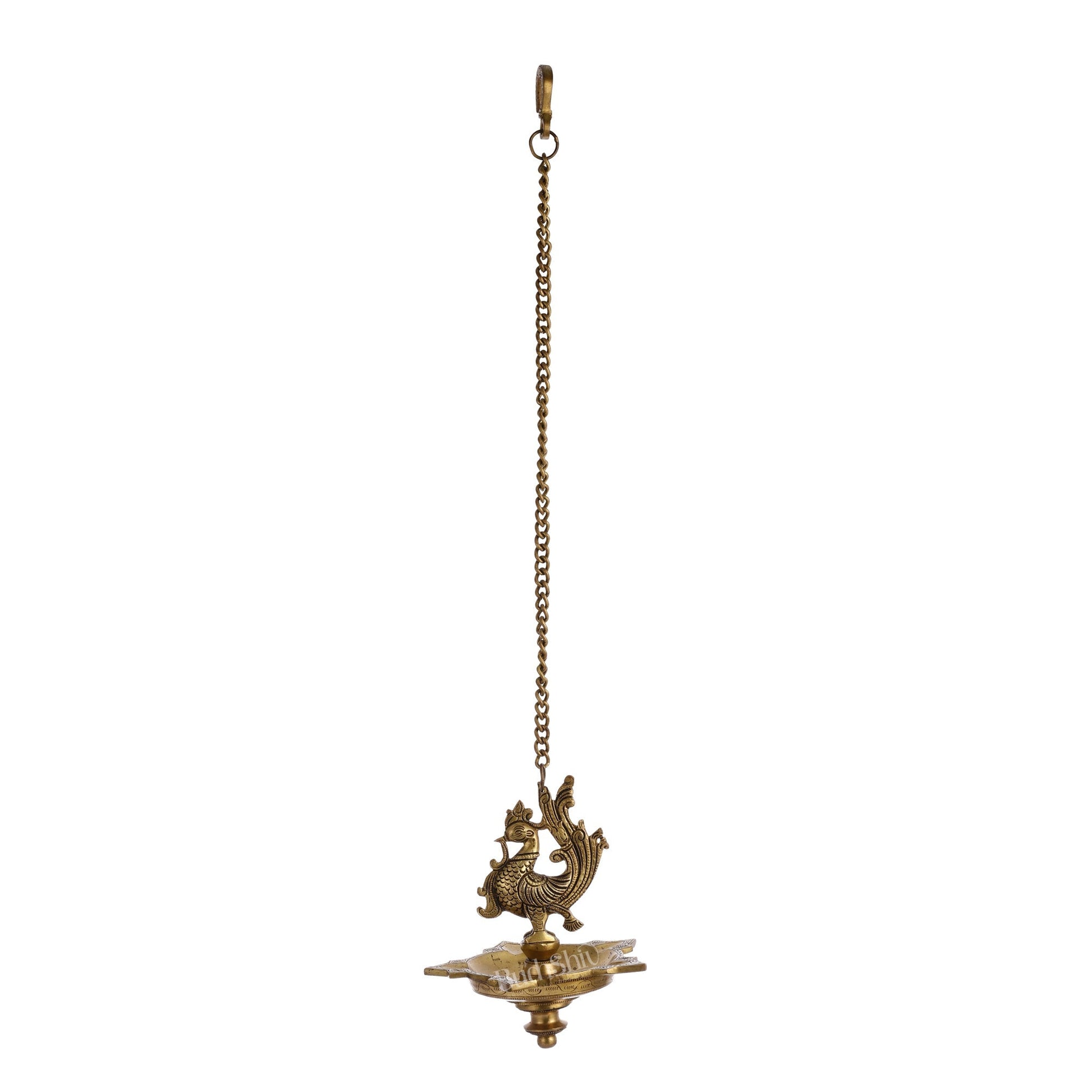 Brass Hanging Peacock Annam Pakshi Oil Lamp Vilakku