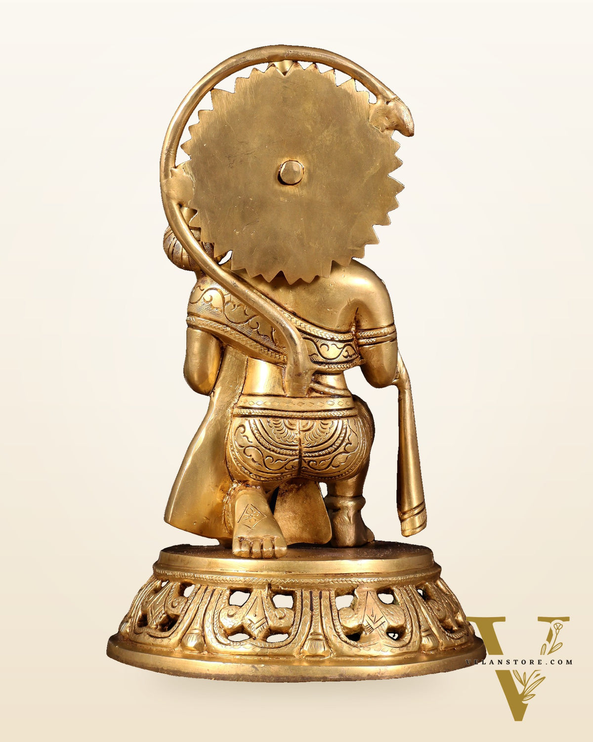 Brass Hanuman Aashirwad Mudra Statue - 11 inch