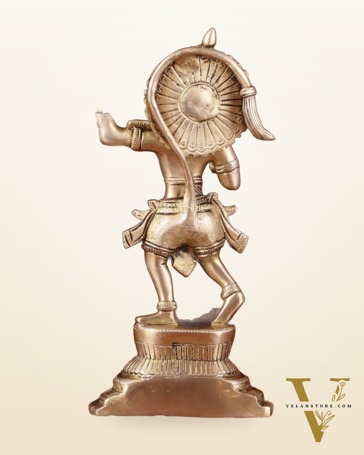 Brass Hanuman Carrying Sanjeevani Mountain Fine Statue – 12 Inch
