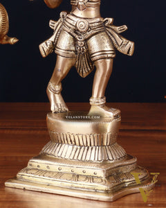 Brass Hanuman Carrying Sanjeevani Mountain Fine Statue – 12 Inch