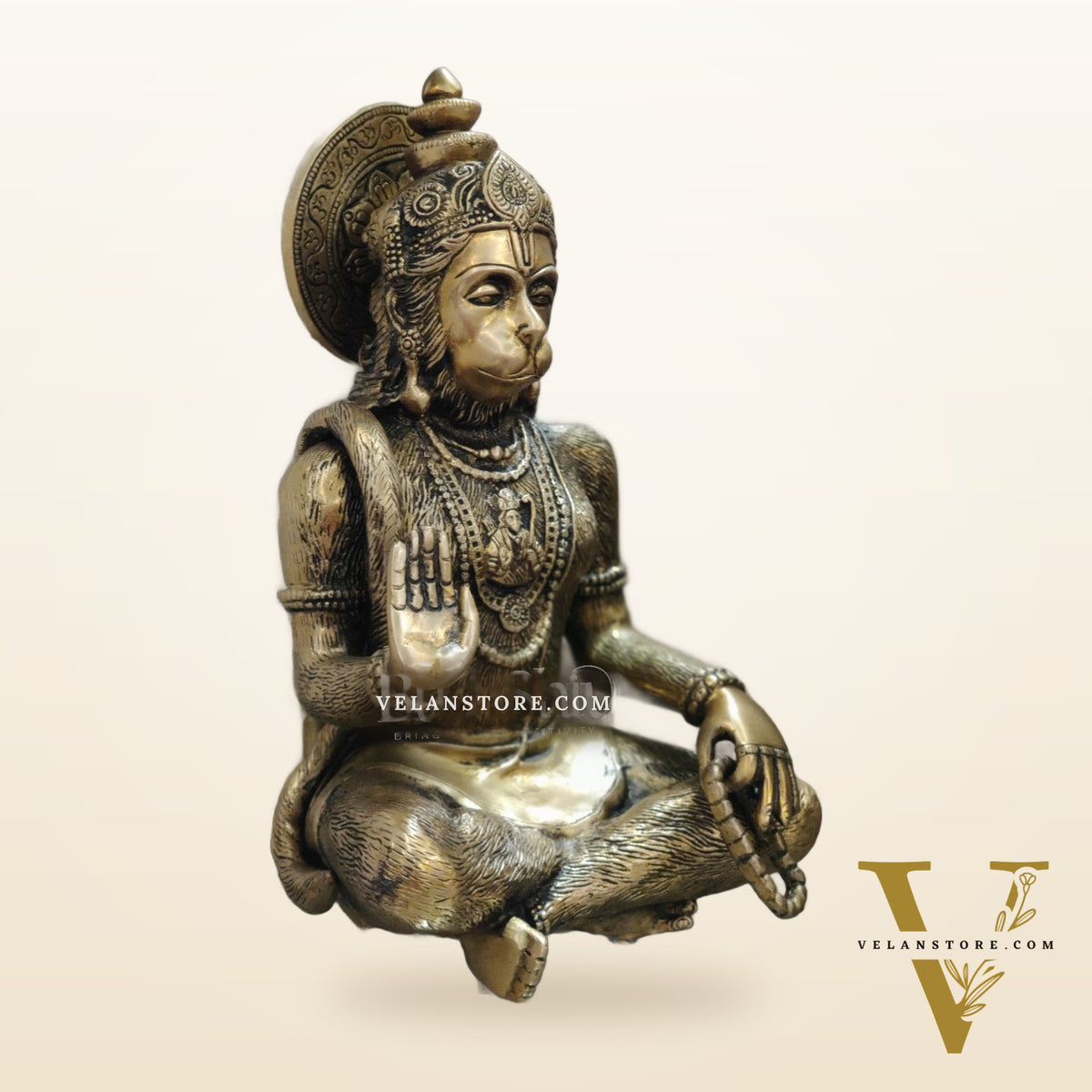 Brass Hanuman Idol  | 11" Height
