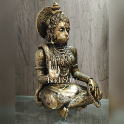 Brass Hanuman Idol  | 11" Height