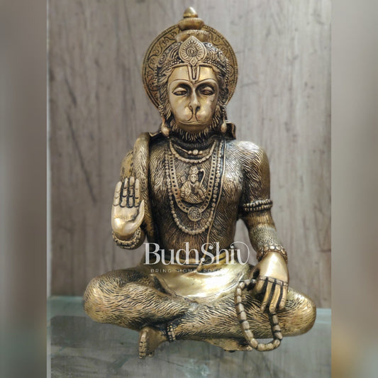 Brass Hanuman Idol  | 11" Height