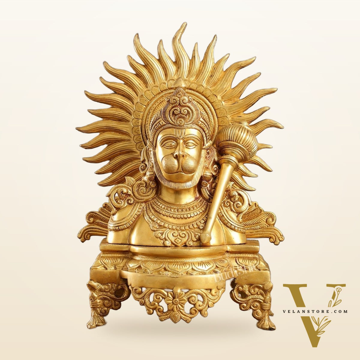 Brass Hanuman ji face statue  14" Height