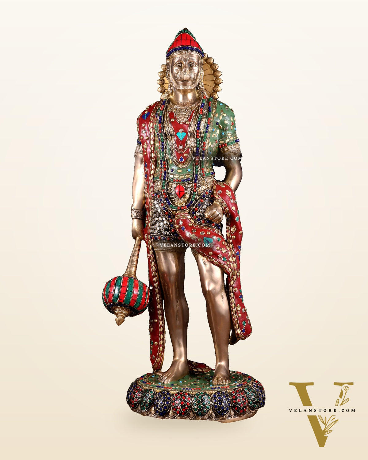 Brass Hanuman ji Idol large Standing position 24" Height