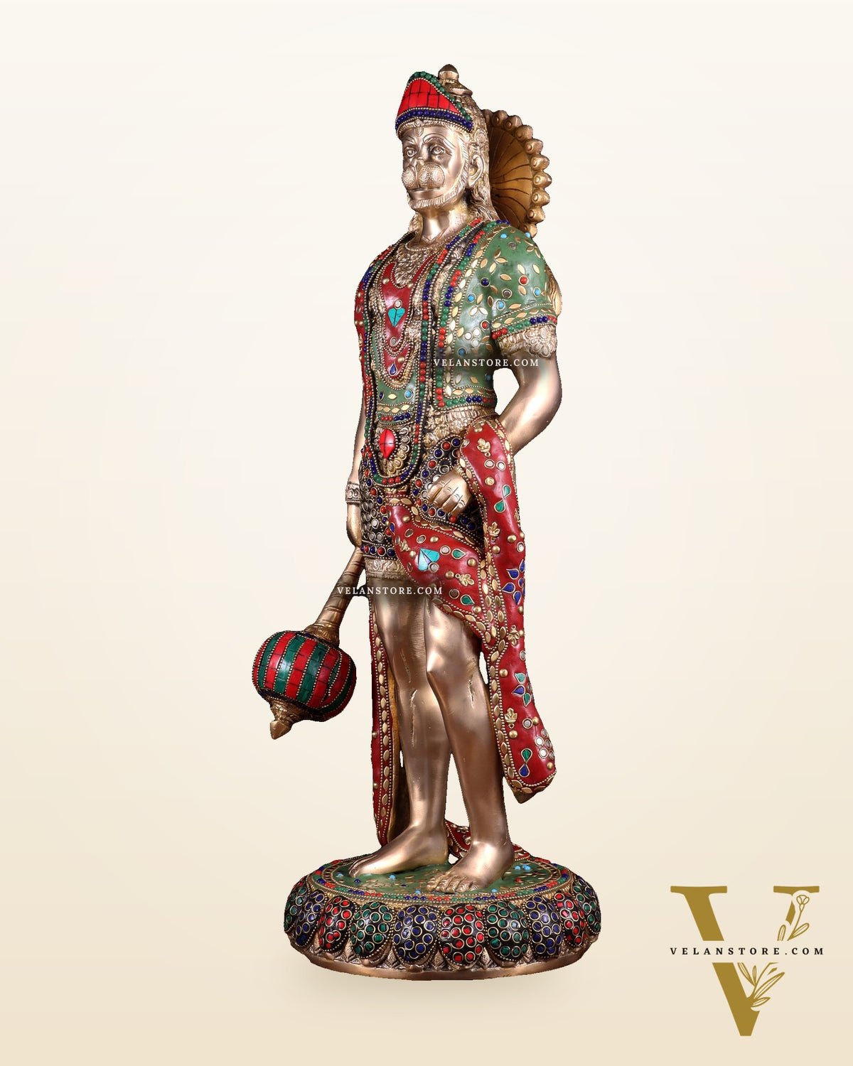 Brass Hanuman ji Idol large Standing position 24" Height