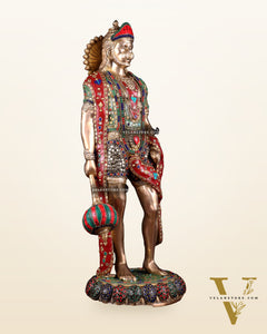 Brass Hanuman ji Idol large Standing position 24" Height