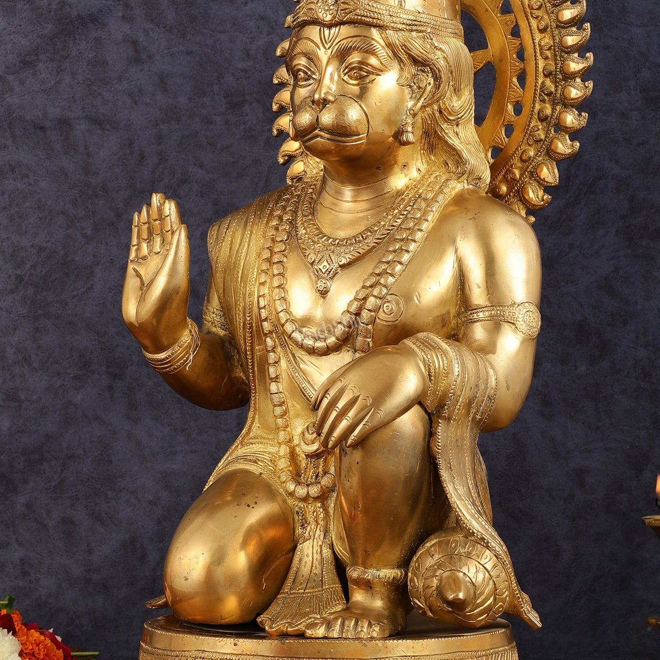 Brass Hanuman Statue - 20 Inch