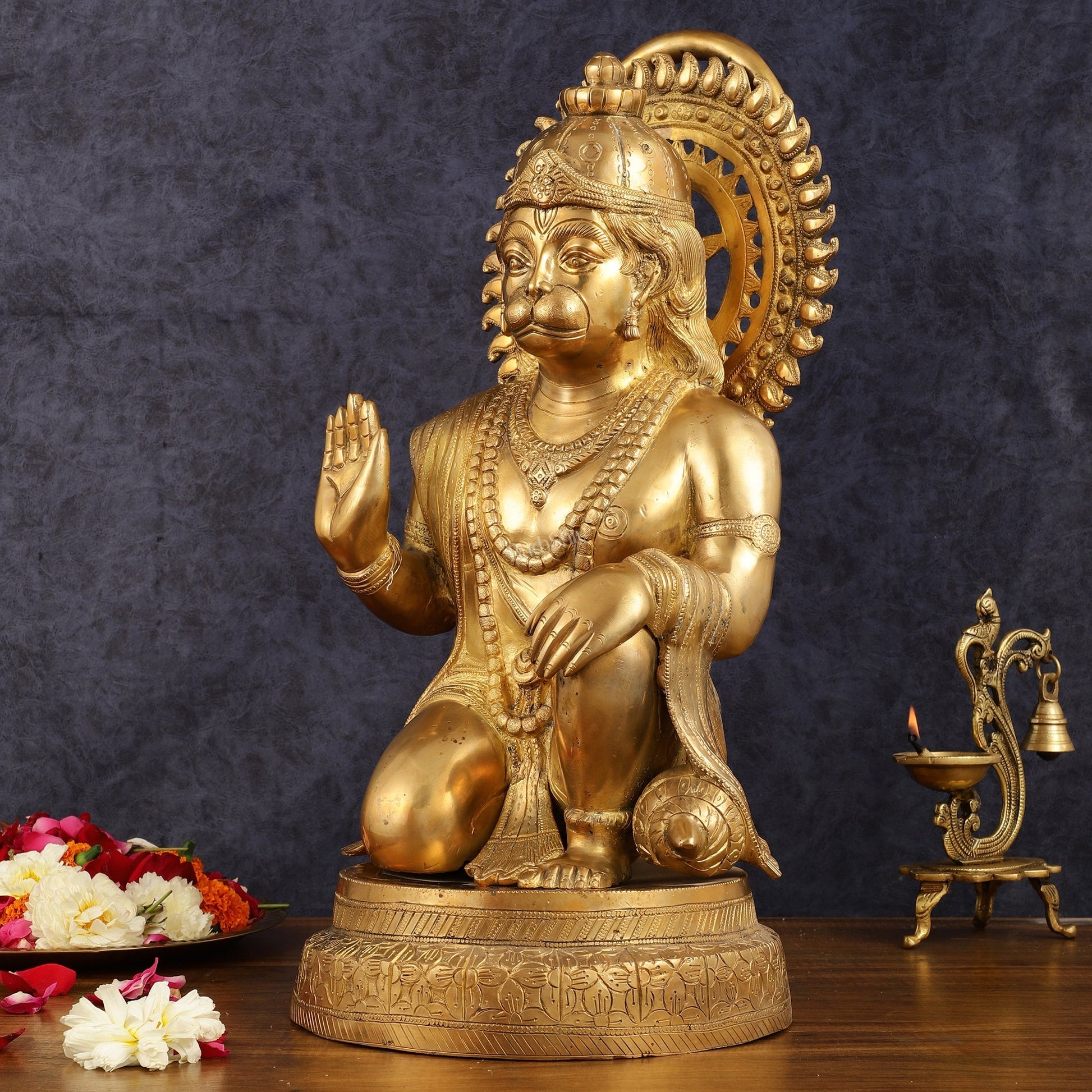 Brass Hanuman Statue - 20 Inch