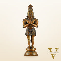 Brass Hanuman Statue in Anjali Mudra 22 inch