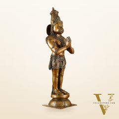 Brass Hanuman Statue in Anjali Mudra 22 inch