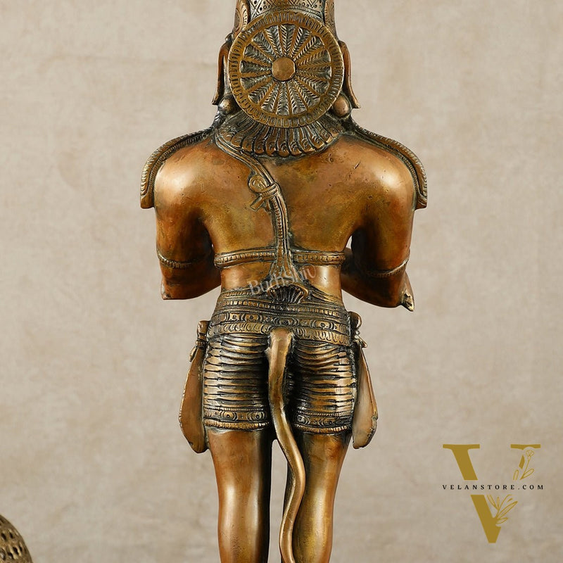 Brass Hanuman Statue in Anjali Mudra 22 inch