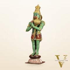 Brass Hanuman Statue in Namashkar Mudra | 21.5" Height |