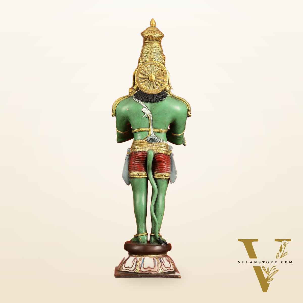 Brass Hanuman Statue in Namashkar Mudra | 21.5" Height |