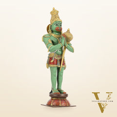 Brass Hanuman Statue in Namashkar Mudra | 21.5" Height |