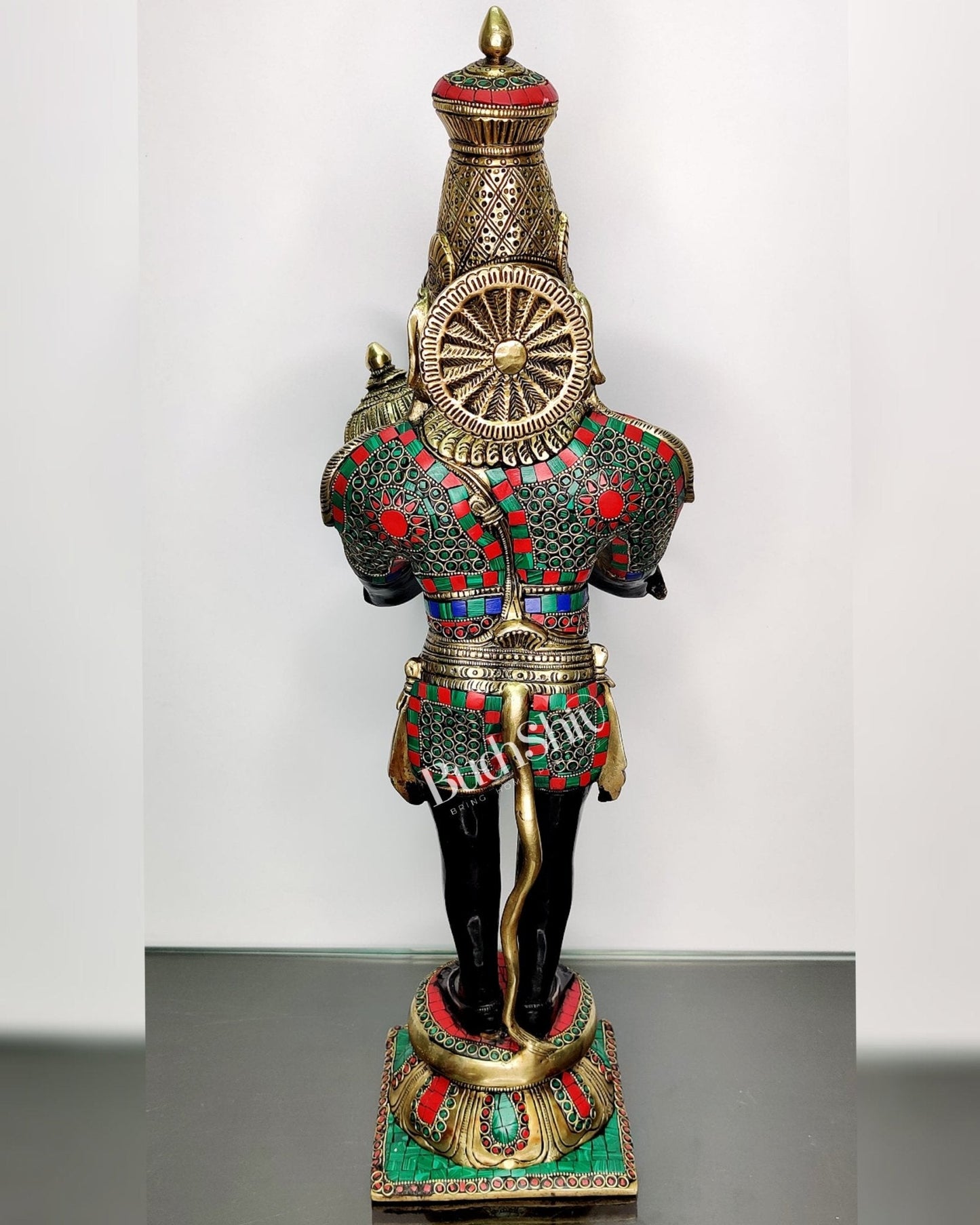 Brass Hanuman Statue in Namashkar Mudra - 21.5" Height