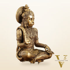 Brass Hanuman statue murti idol | 11" Height
