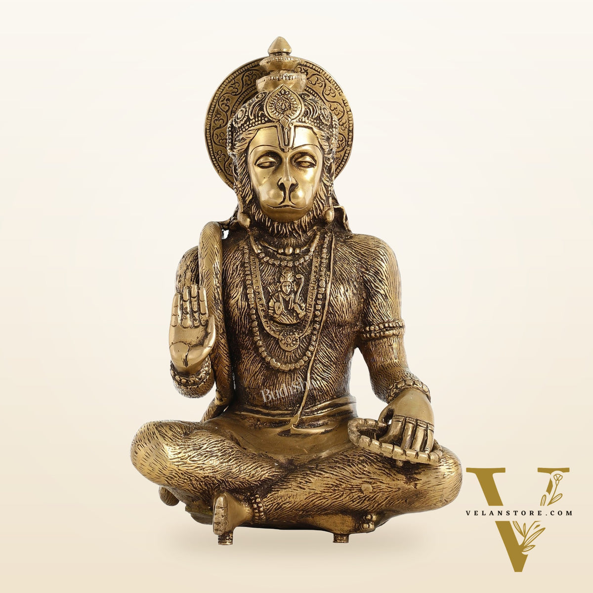 Brass Hanuman statue murti idol | 11" Height