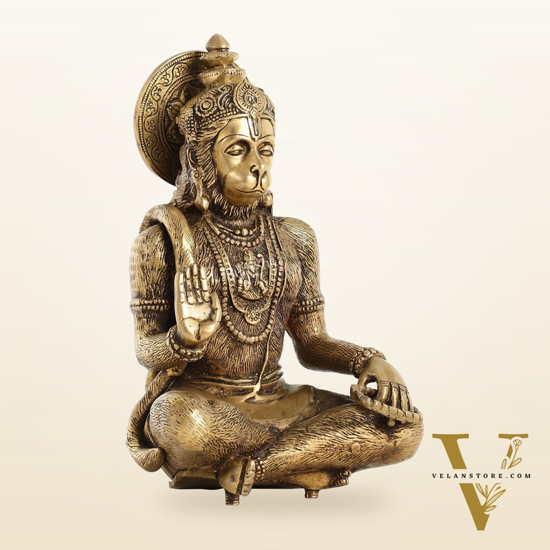 Brass Hanuman statue murti idol | 11" Height