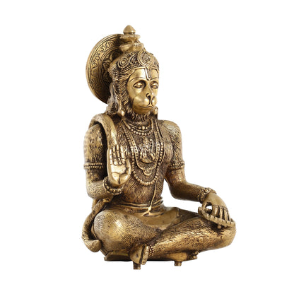 Brass Hanuman statue murti idol | 11" Height