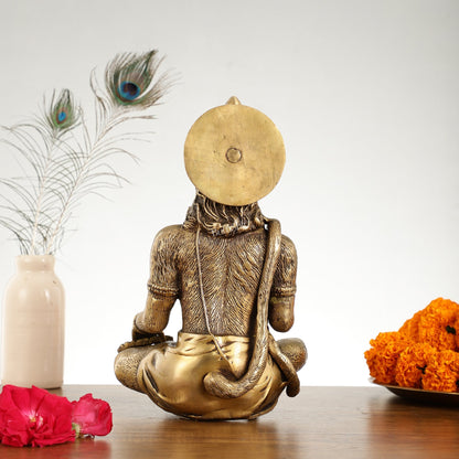 Brass Hanuman statue murti idol | 11" Height
